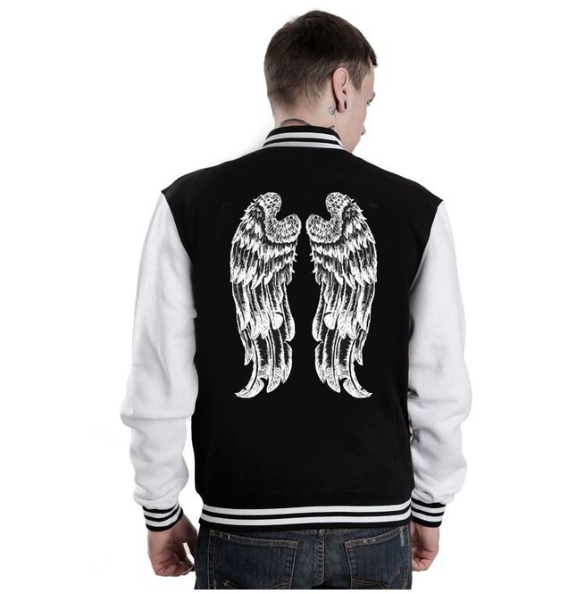 Angel Wing Gothic Varsity Jacket | RebelsMark