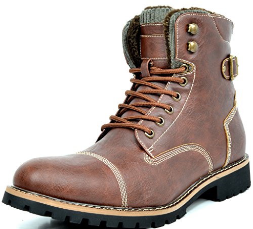 bruno-marc-men-work-vegan-boots-ankle-brown - Vegan Men Sho