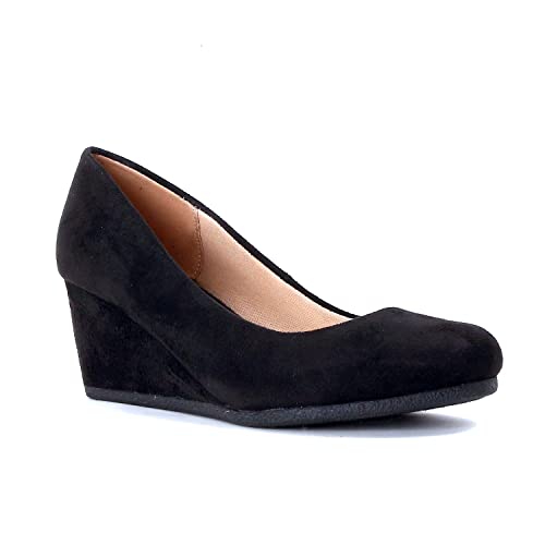 Women's Black Wedge Shoes: Amazon.c