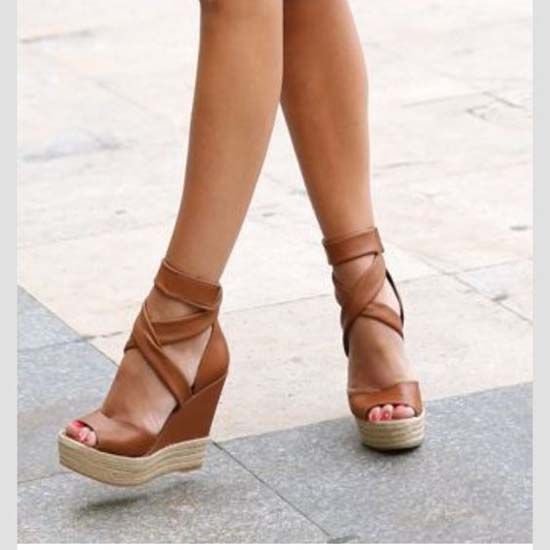 Trendy Wedge Sandals | Wedge shoes, High heels, Shoes hee