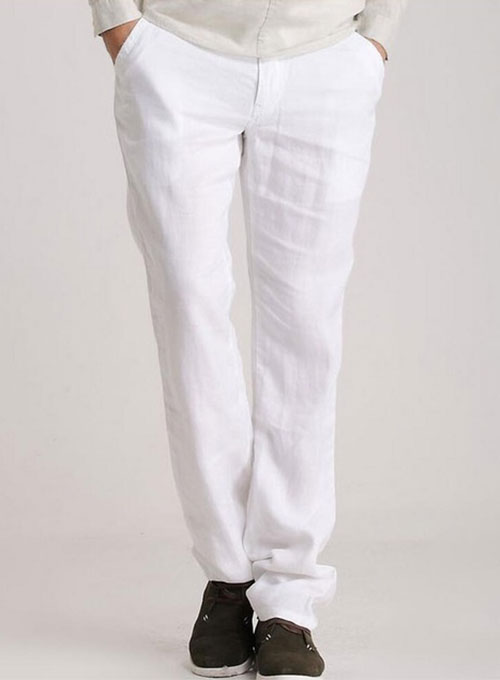 White - Linen Pants Custom pants| Tailored pants|Custom tailored .