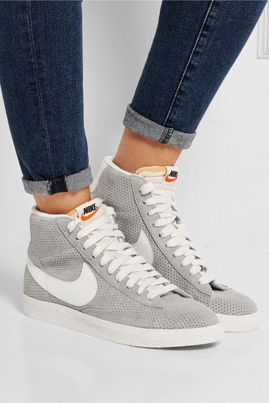 Nike - Blazer perforated suede high-top sneakers | Nike shoes .