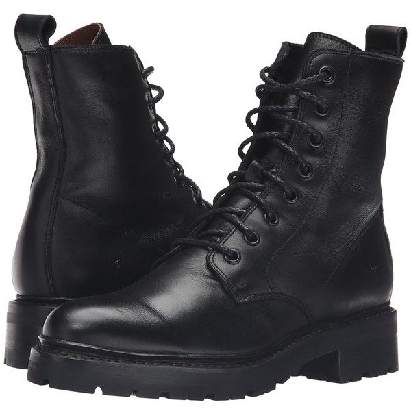 Frye Julie Combat (Black Soft Full Grain) Women's Boots ($378 .