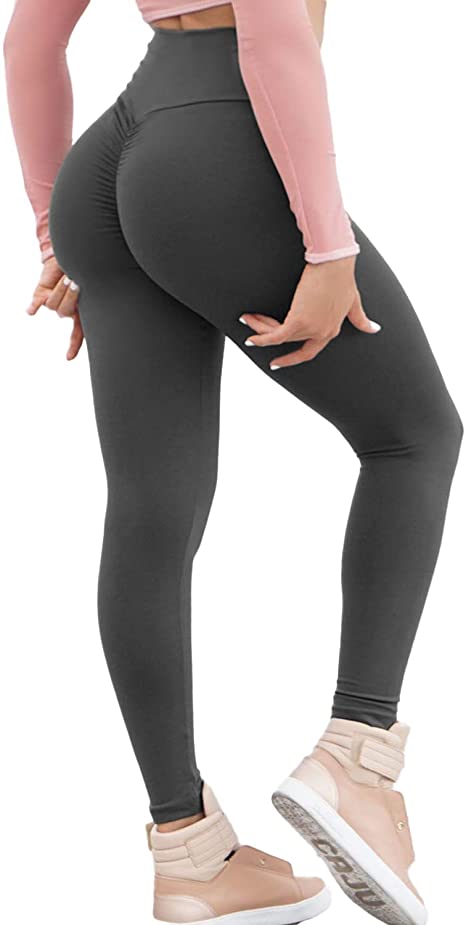 KIWI RATA Women Scrunch Butt Yoga Pants High Waist Sport Workout .