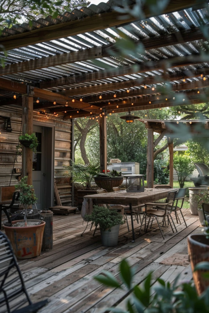 covered patio design on a budget