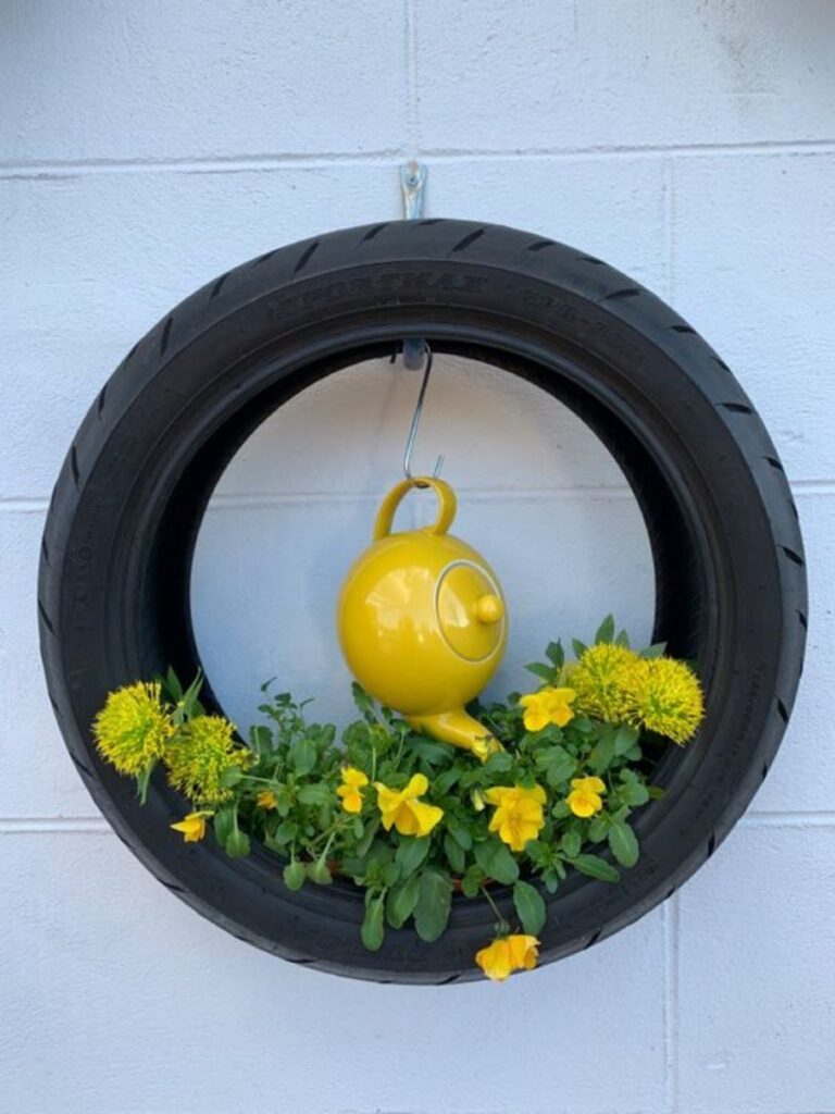 garden ideas with tires