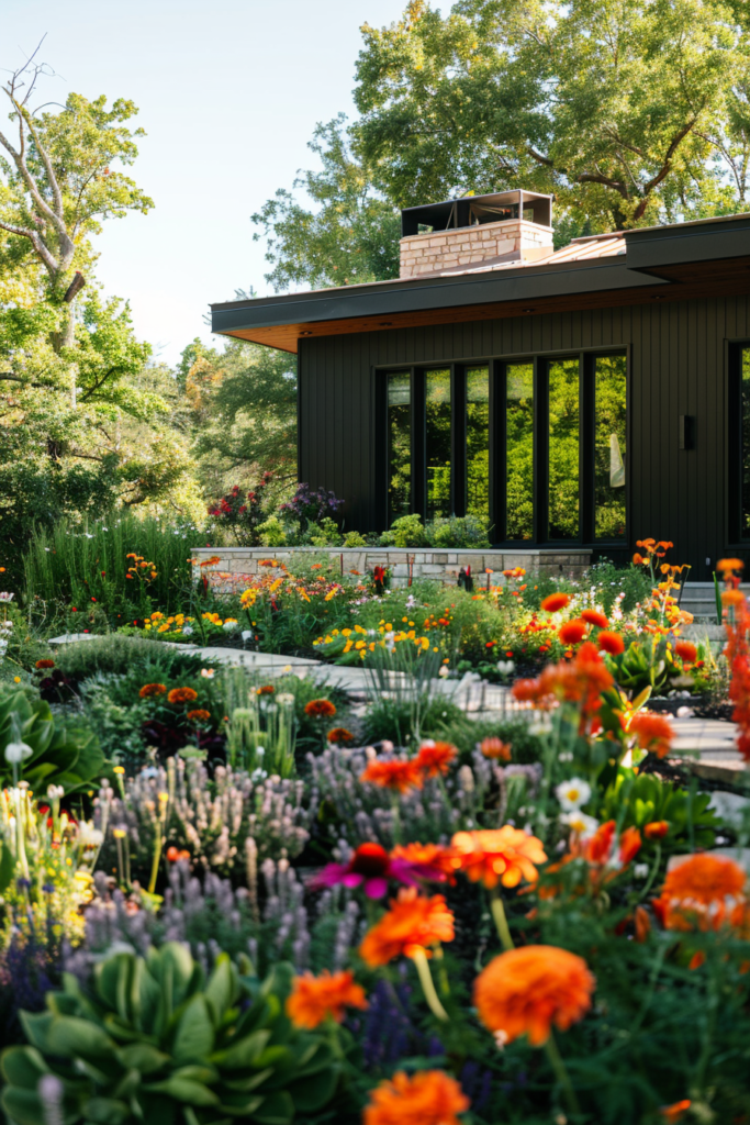 modern front yard