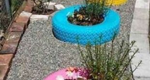 garden ideas with tires