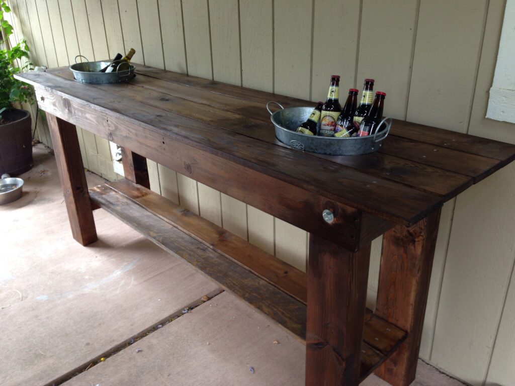 outdoor buffet table