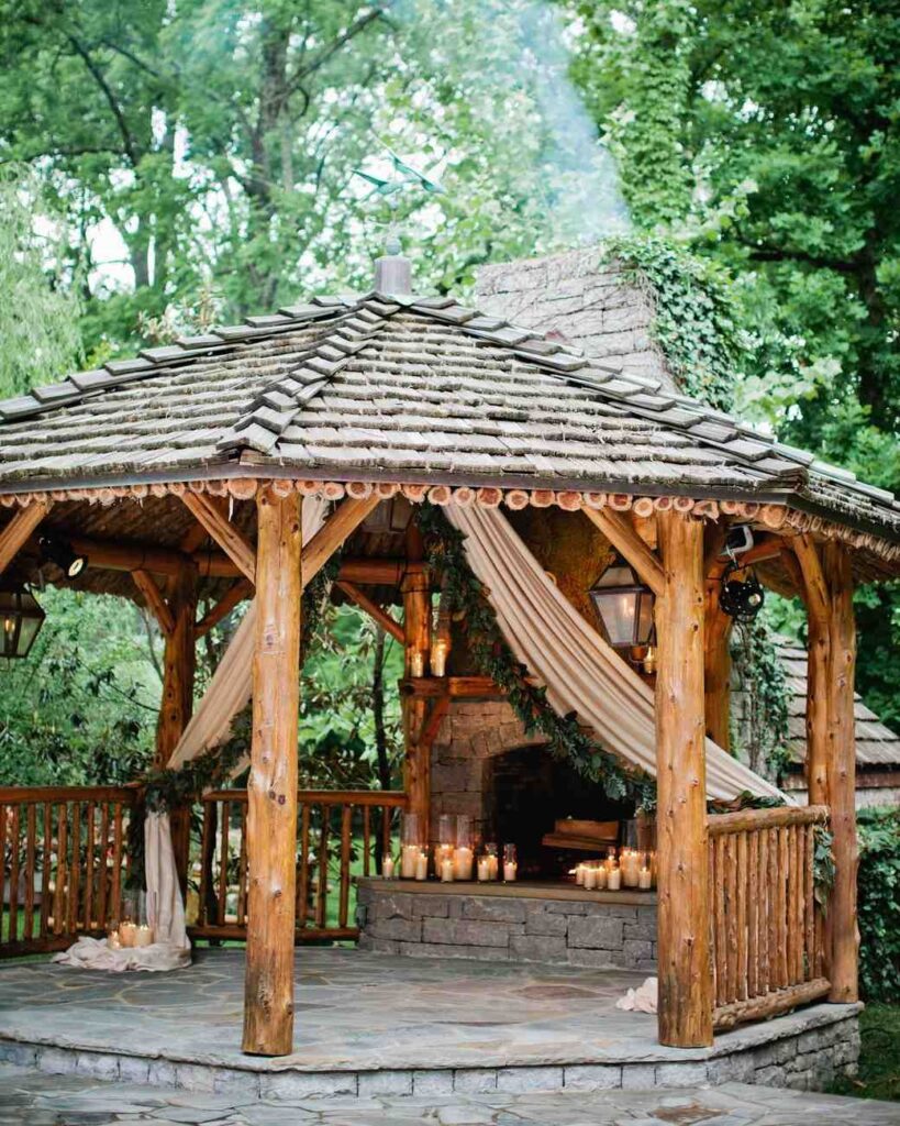 wooden gazebo