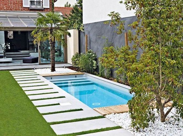 A Serene Oasis: The Charm of a Compact Garden with a Pool