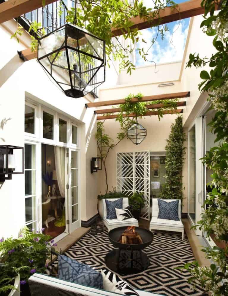 A cozy and inviting outdoor living space