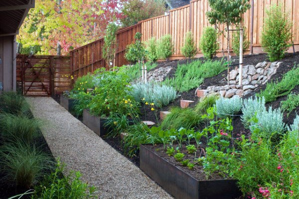 garden ideas on a slope