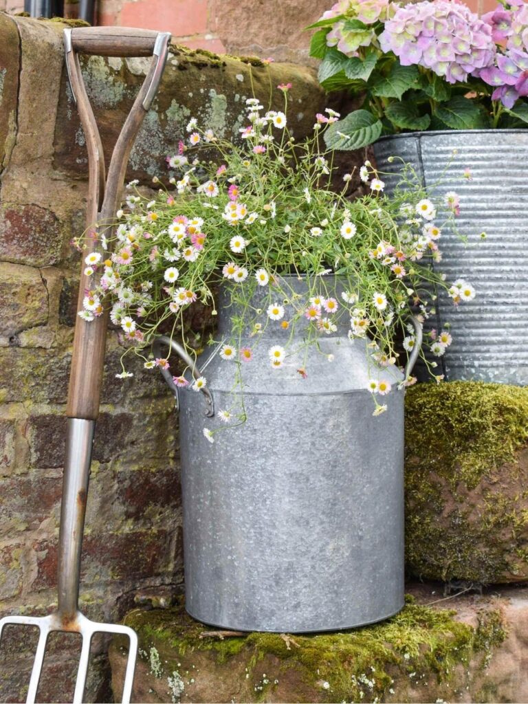 rustic garden planters