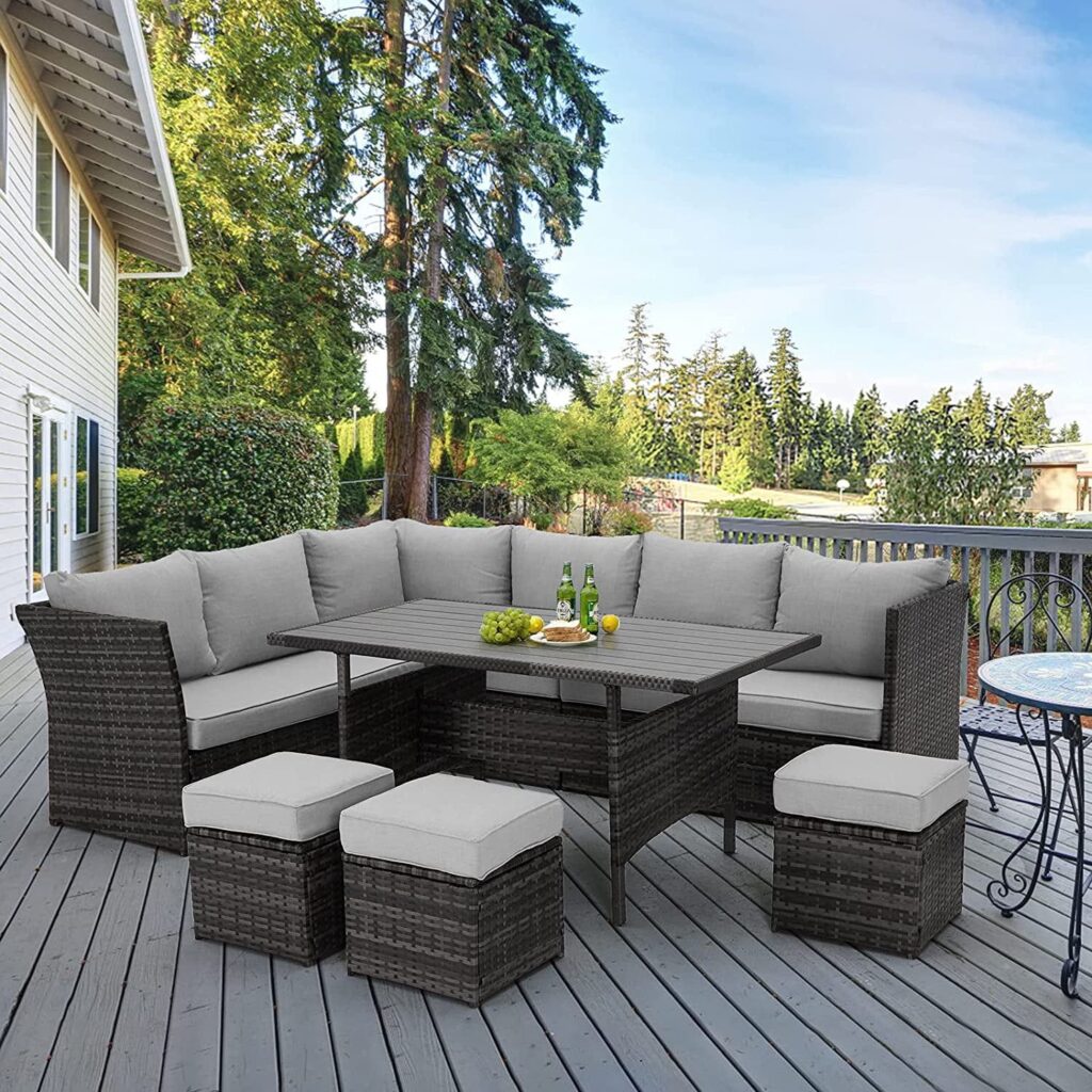 wicker patio set