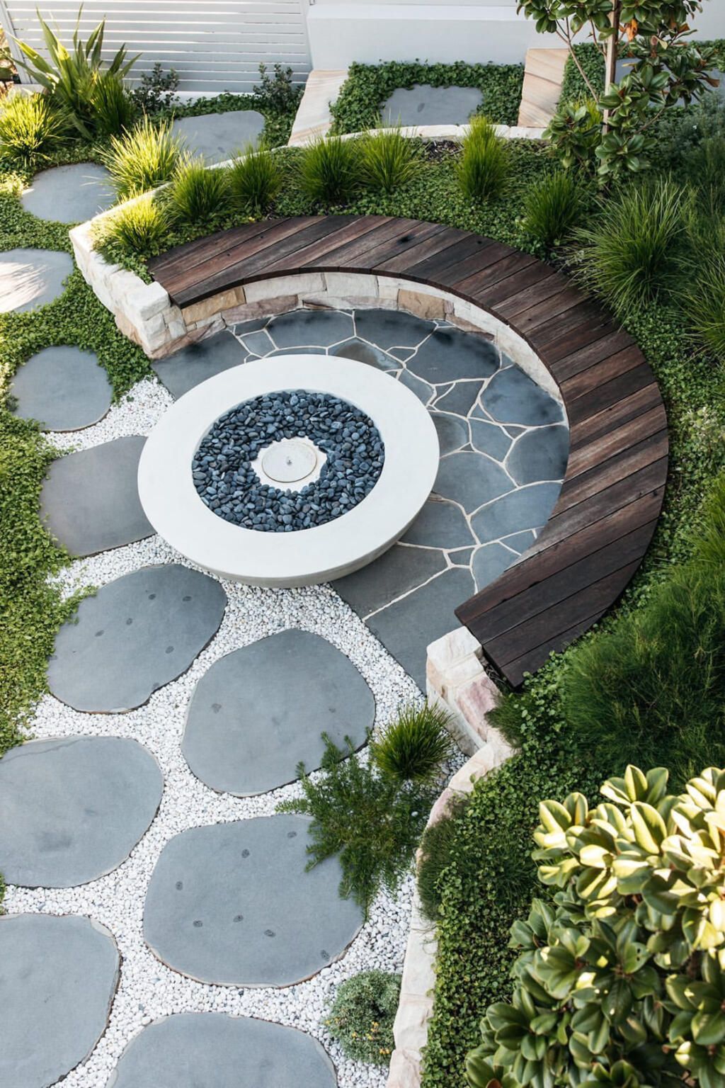 Circular Stepping Stones: A Pathway to Serenity