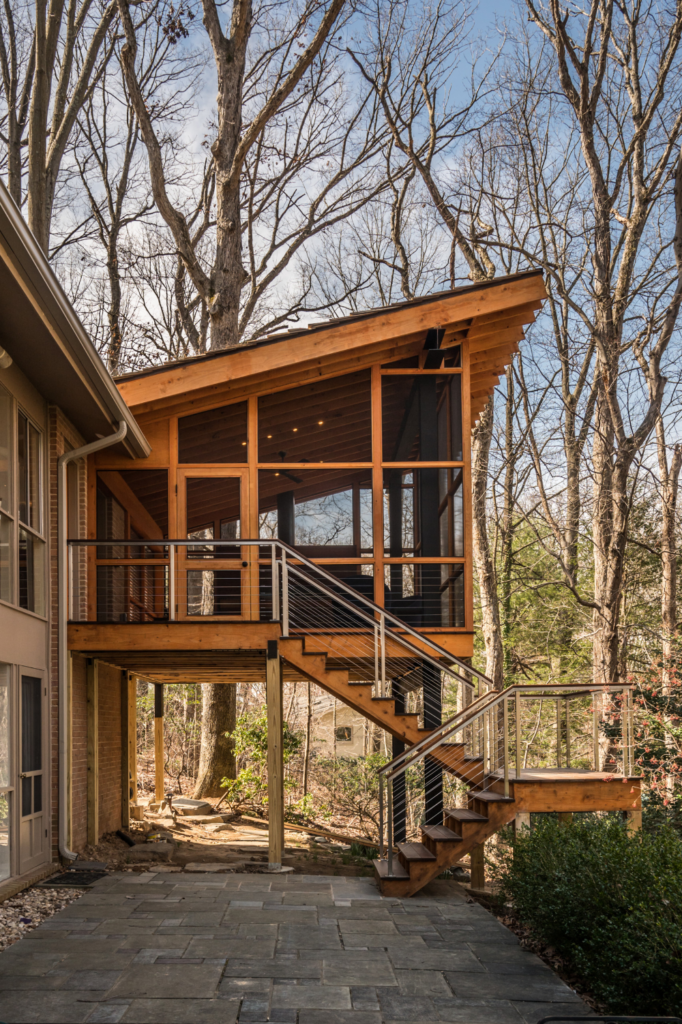 modern screened in porch