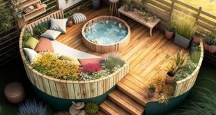 small garden hot tub ideas