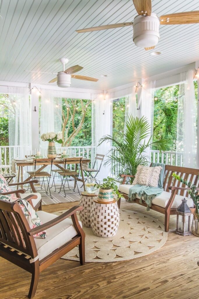 small screened in porch decorating ideas