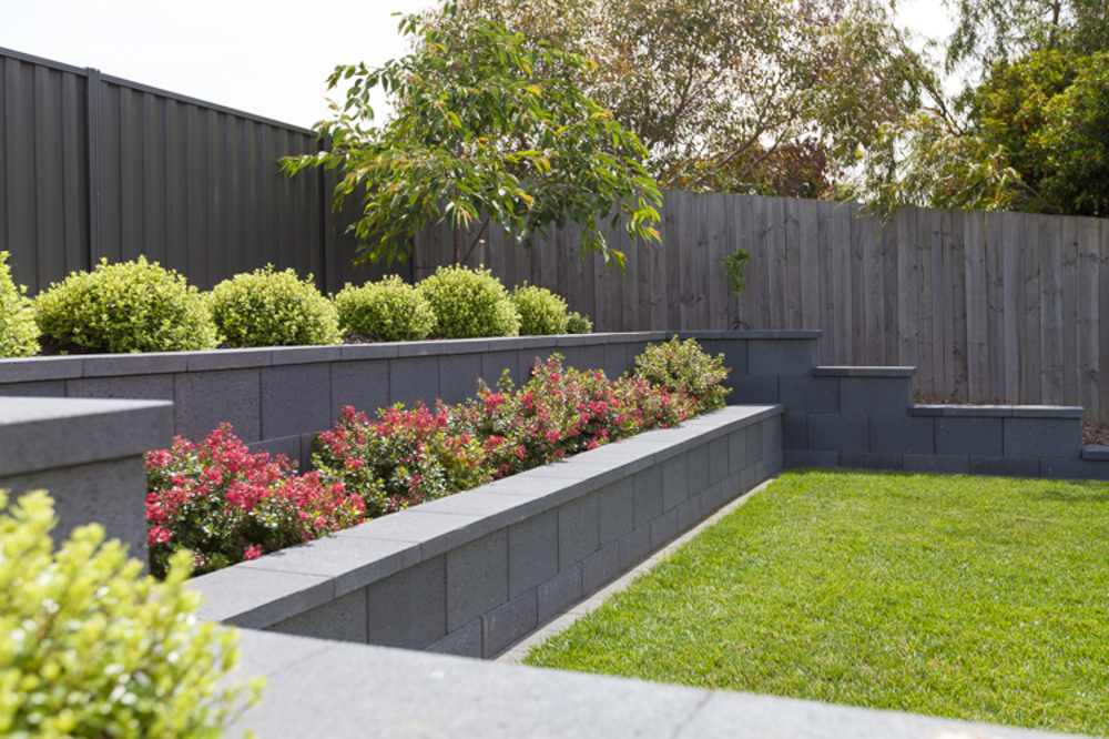 small garden retaining wall