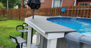 diy above ground pool landscaping