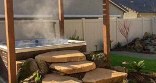 backyard ideas with hot tub