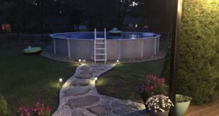 diy above ground pool landscaping