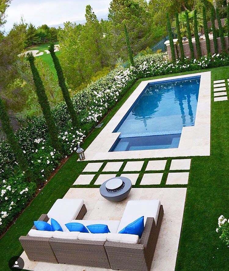 small garden with pool