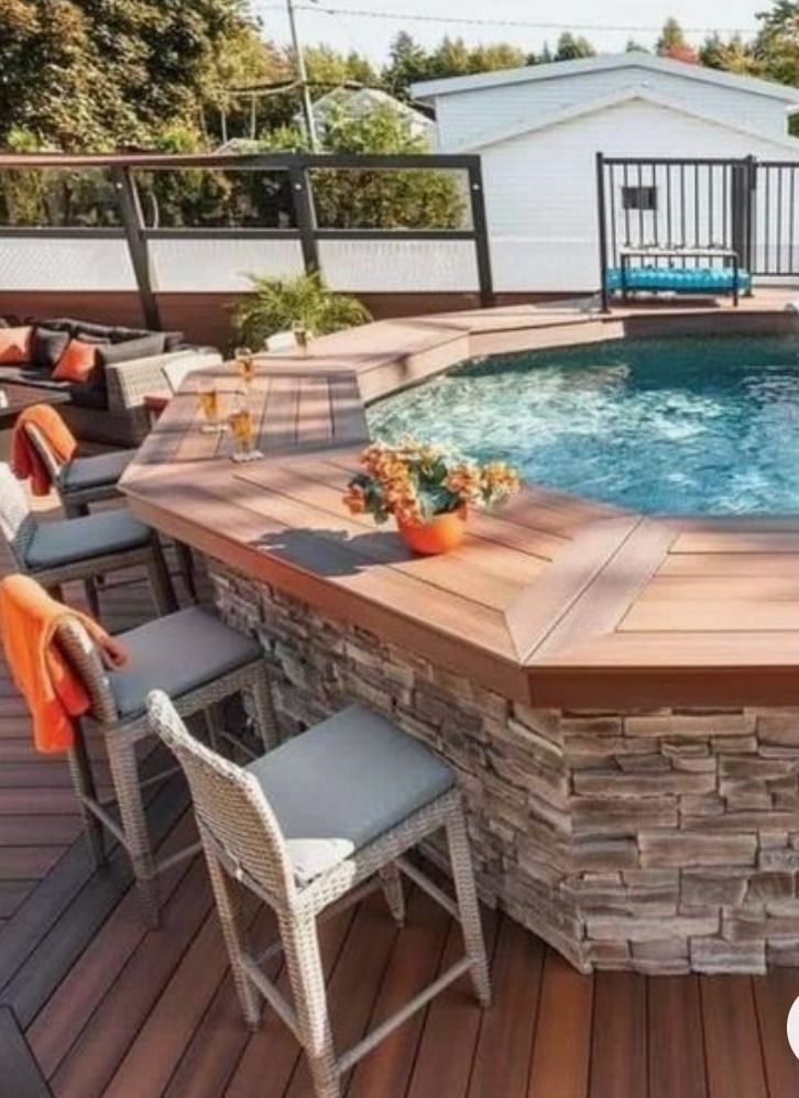 above ground pool deck ideas