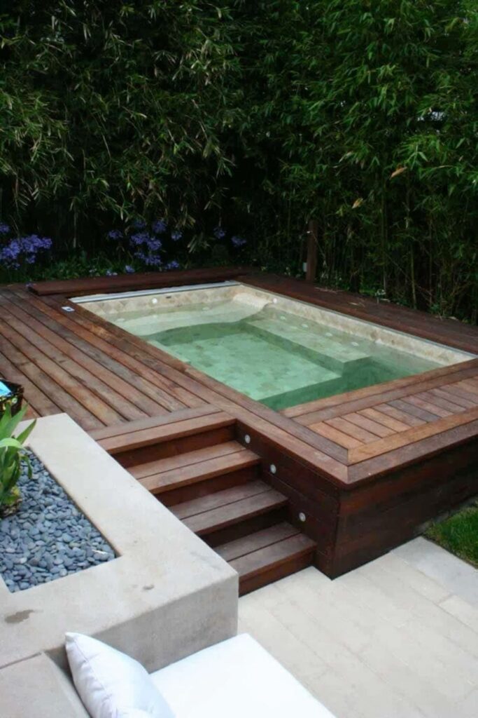 small garden hot tub ideas