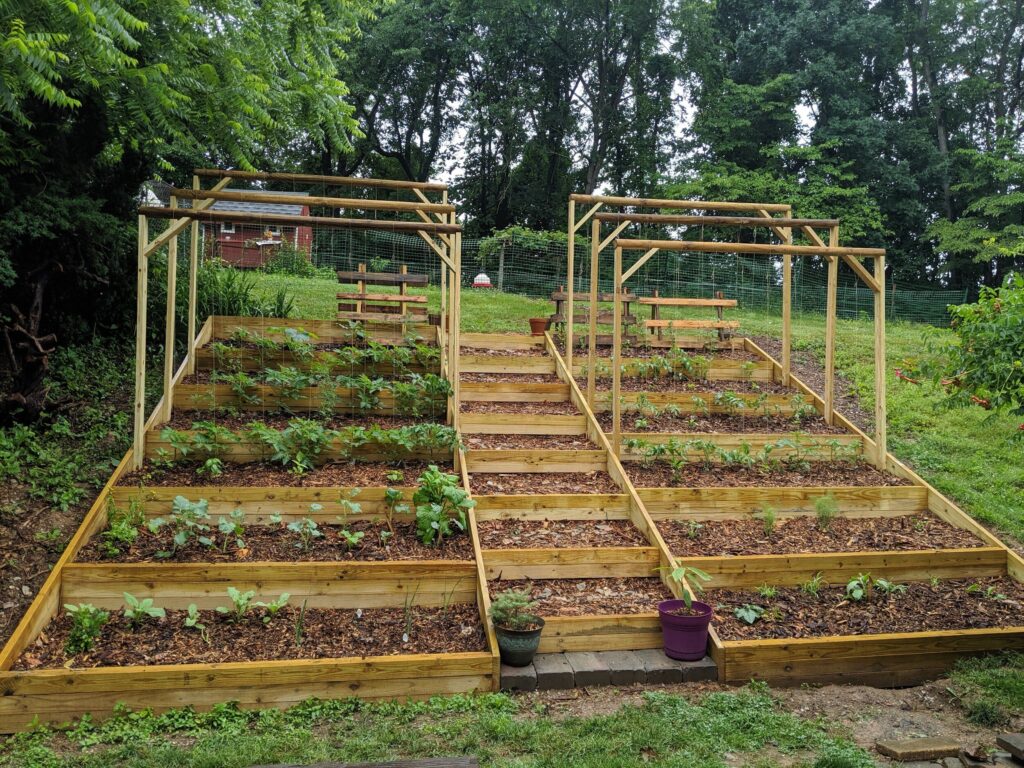 garden ideas on a slope