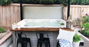 backyard ideas with hot tub