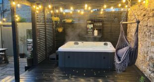 backyard ideas with hot tub