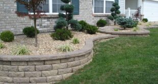 landscaping on a slope front yard