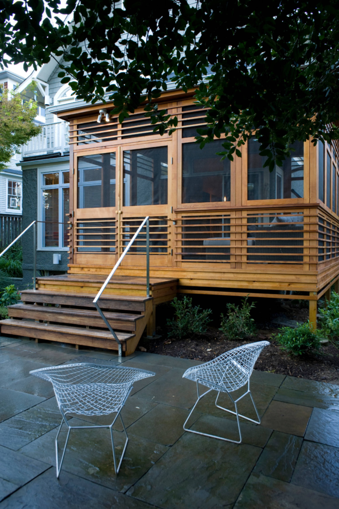 modern screened in porch