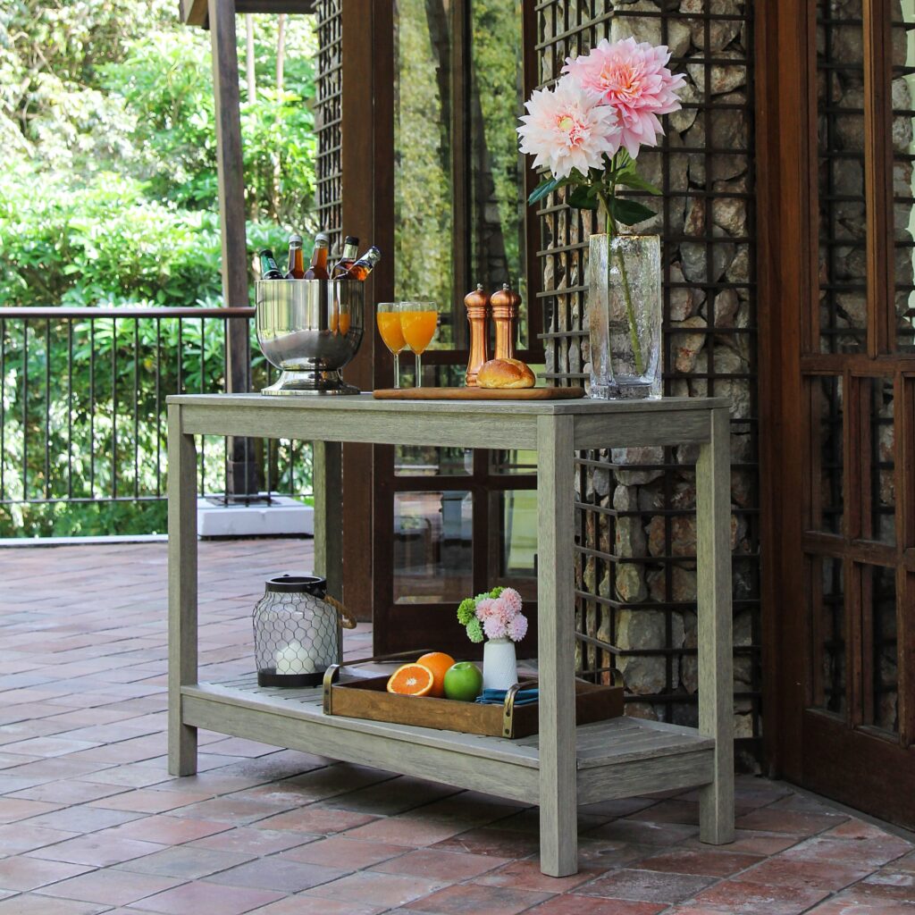 outdoor buffet table