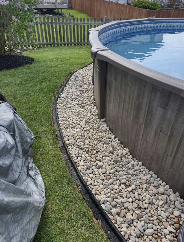 diy above ground pool landscaping