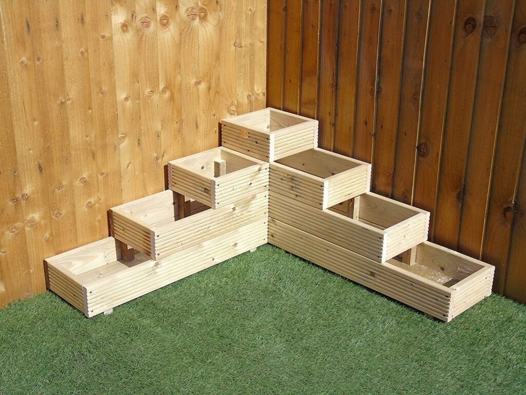 wooden garden planters