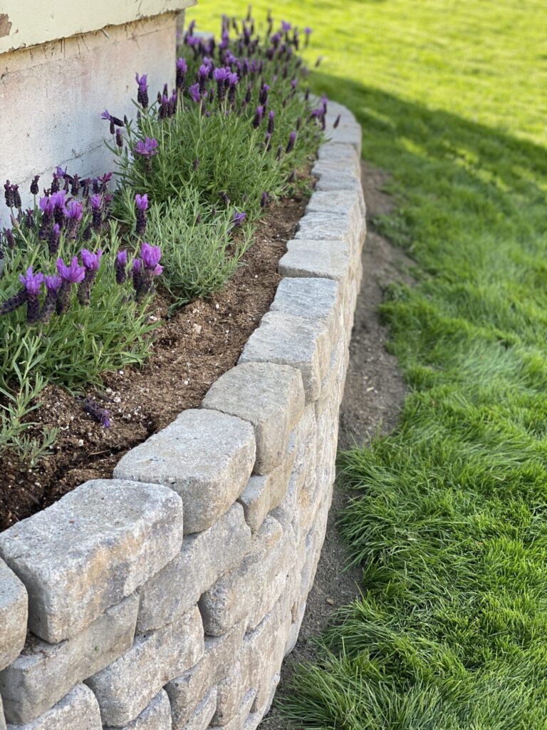 small garden retaining wall