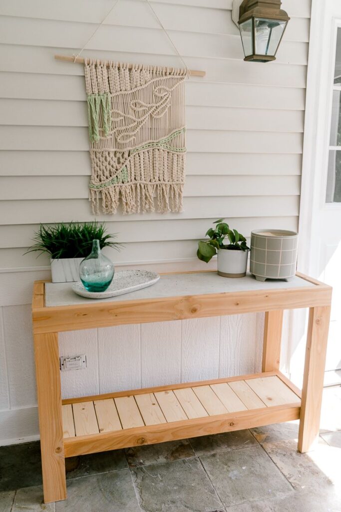 outdoor buffet table