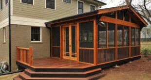 deck with screened in porch