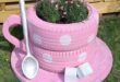 garden ideas with tires