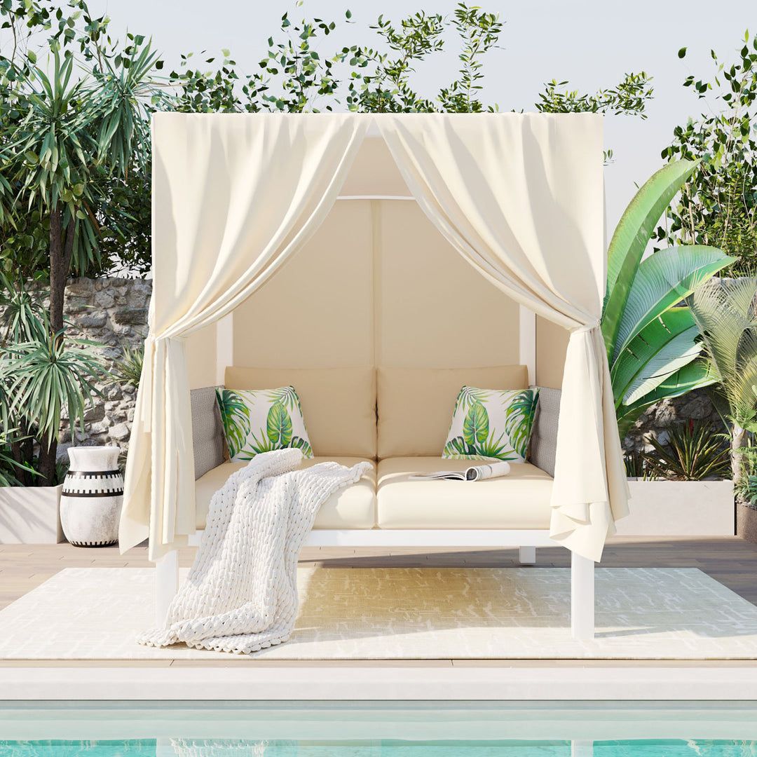 Relaxing under the Sun: The Ultimate Outdoor Daybed with Canopy
