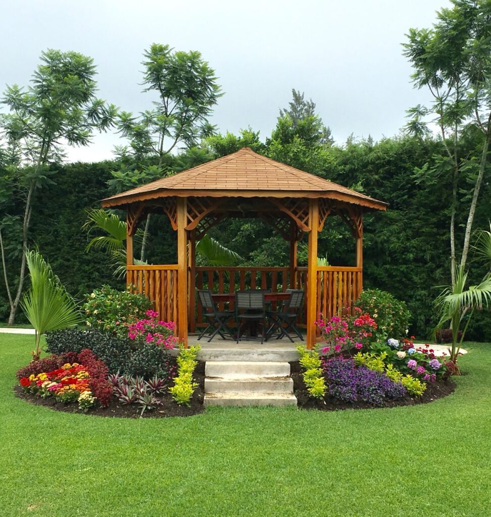 wooden gazebo