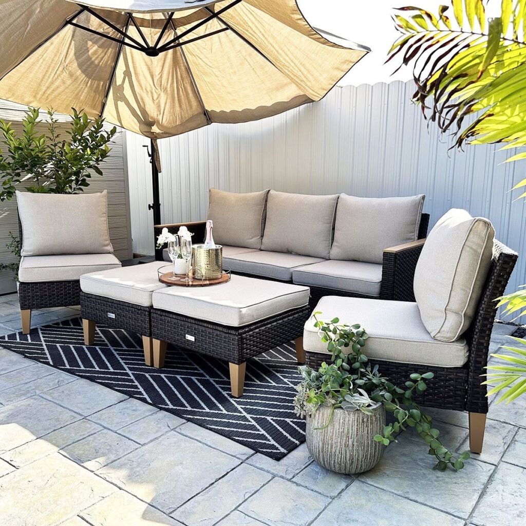 wicker patio set