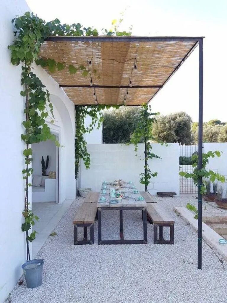 metal pergola