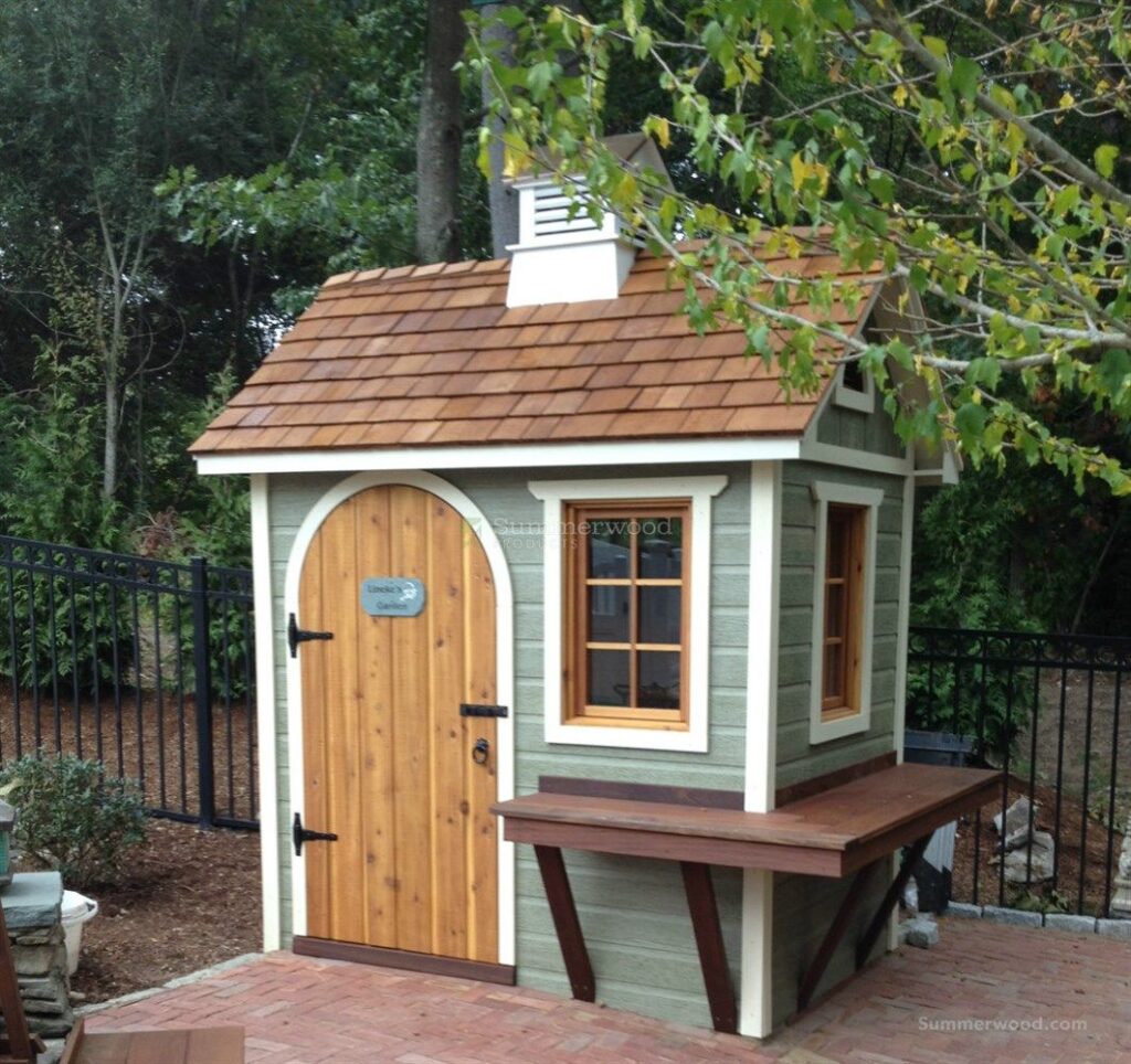 wooden shed