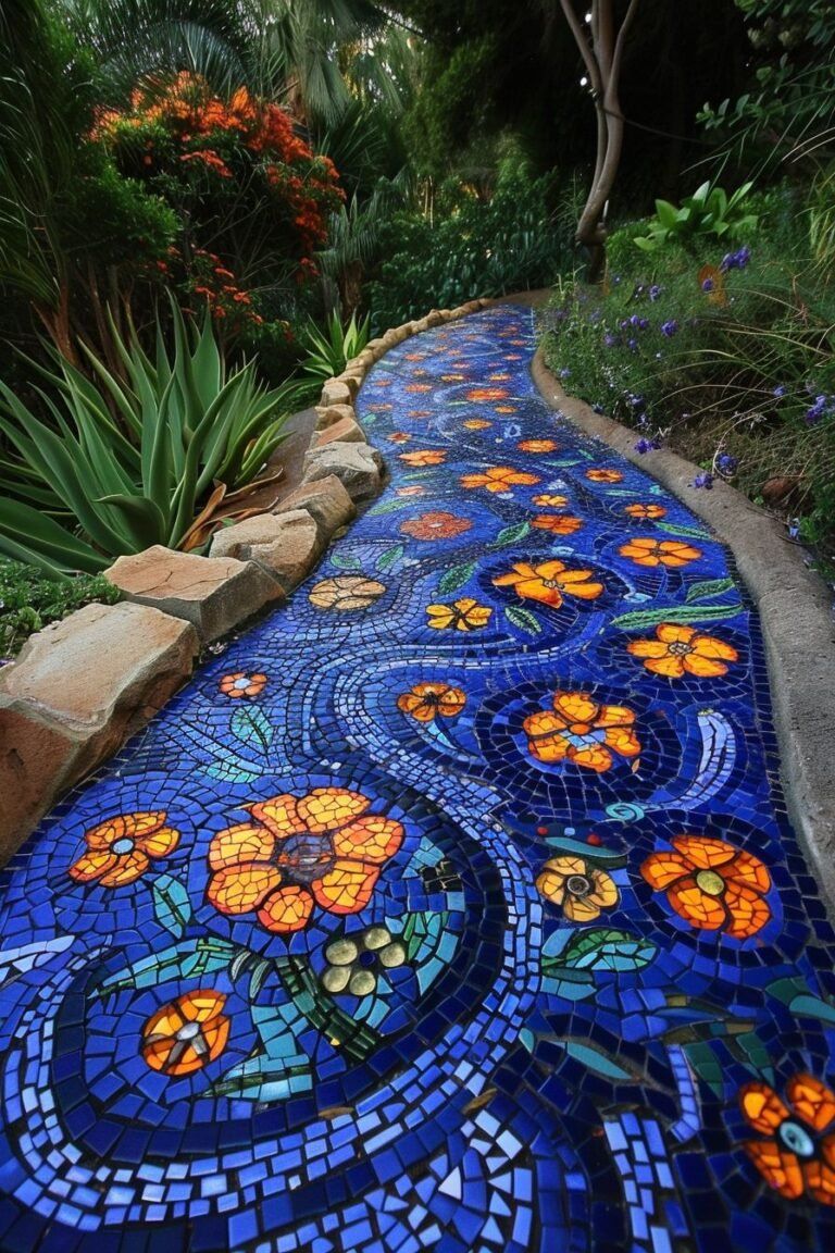 The Beauty of a Flowing Garden Pathway