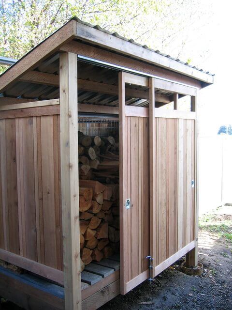 wood storage sheds