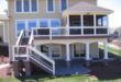 deck with screened in porch